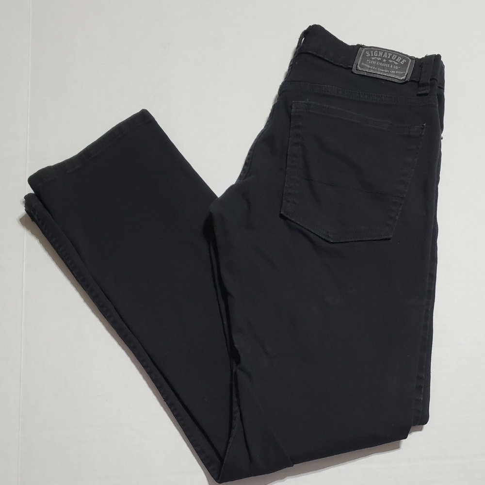 Signature by Levi Strauss Black Slim-Fit Jeans